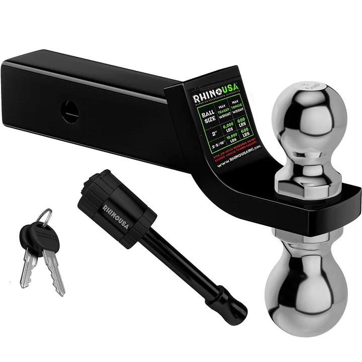 Heavy Duty Trailer Coupler Lock - Fits 2 5/16 Inch Hitch, Anti-Theft Red Tongue Lock For RV, Boat, Camper
